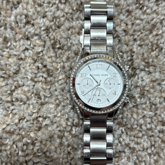 Michael Kors Silver Chronograph Watch - Picture 1 of 6